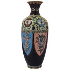 Gorgeous Japanese Cloisonne Vase with Dragon Motif from the Meiji Period