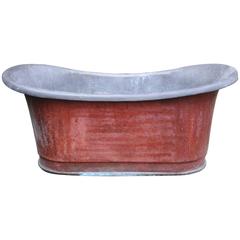 Used Tinned Copper Bathtub, Late 19th Century