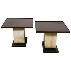Pair of End Tables in the Manner of Dupré-Lafon