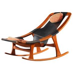 Charming Scandinavian Rocking Chair Holmenkolm by Arne Tidemand Ruud