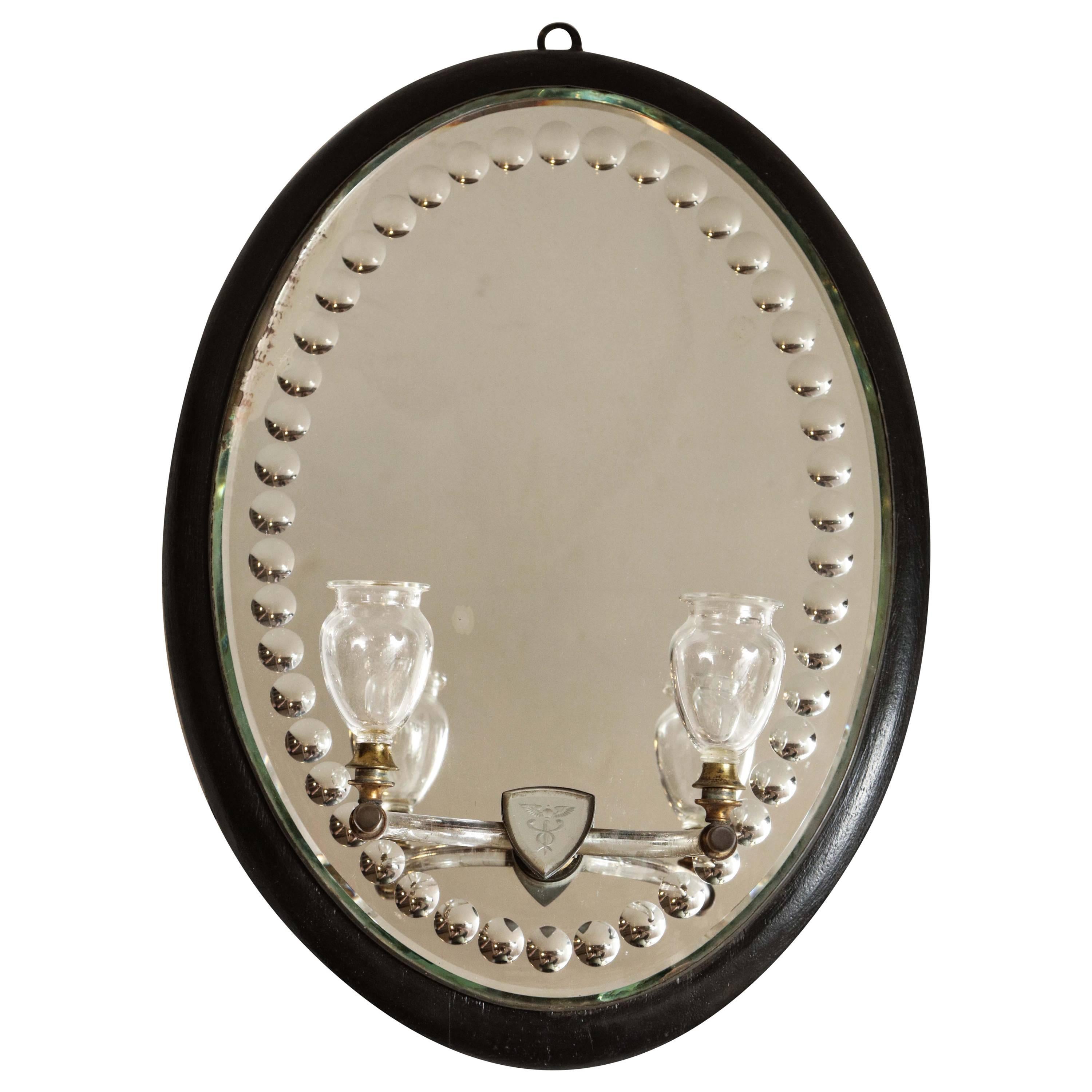Mid-19th Century Victorian Oval Mirror