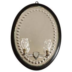 Mid-19th Century Victorian Oval Mirror
