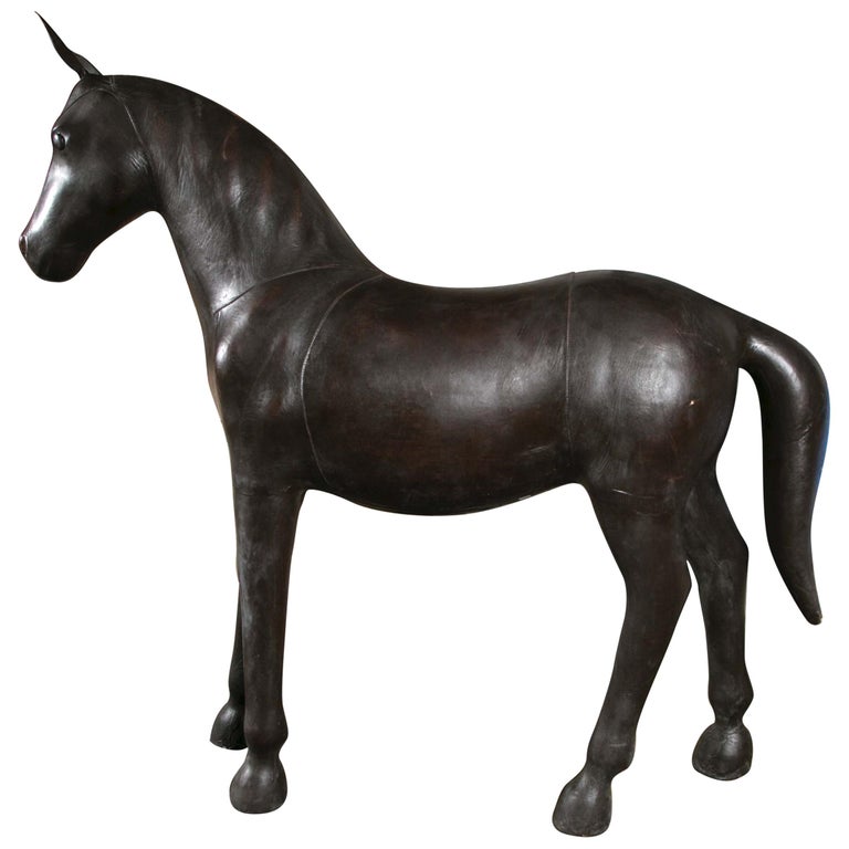 Large Leather Horse For Sale at 1stDibs