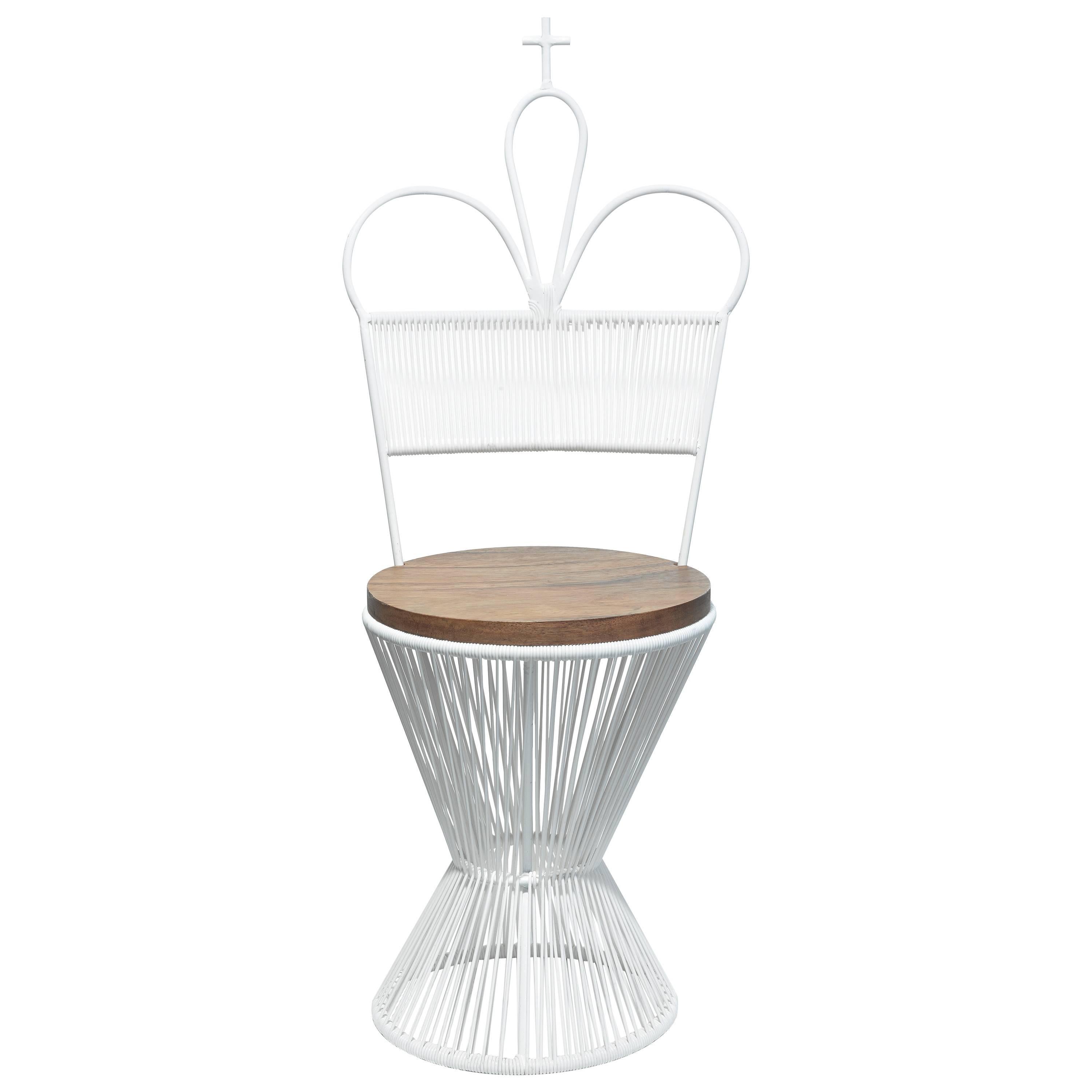 "Design Chess" King Chair by Mexa in White For Sale