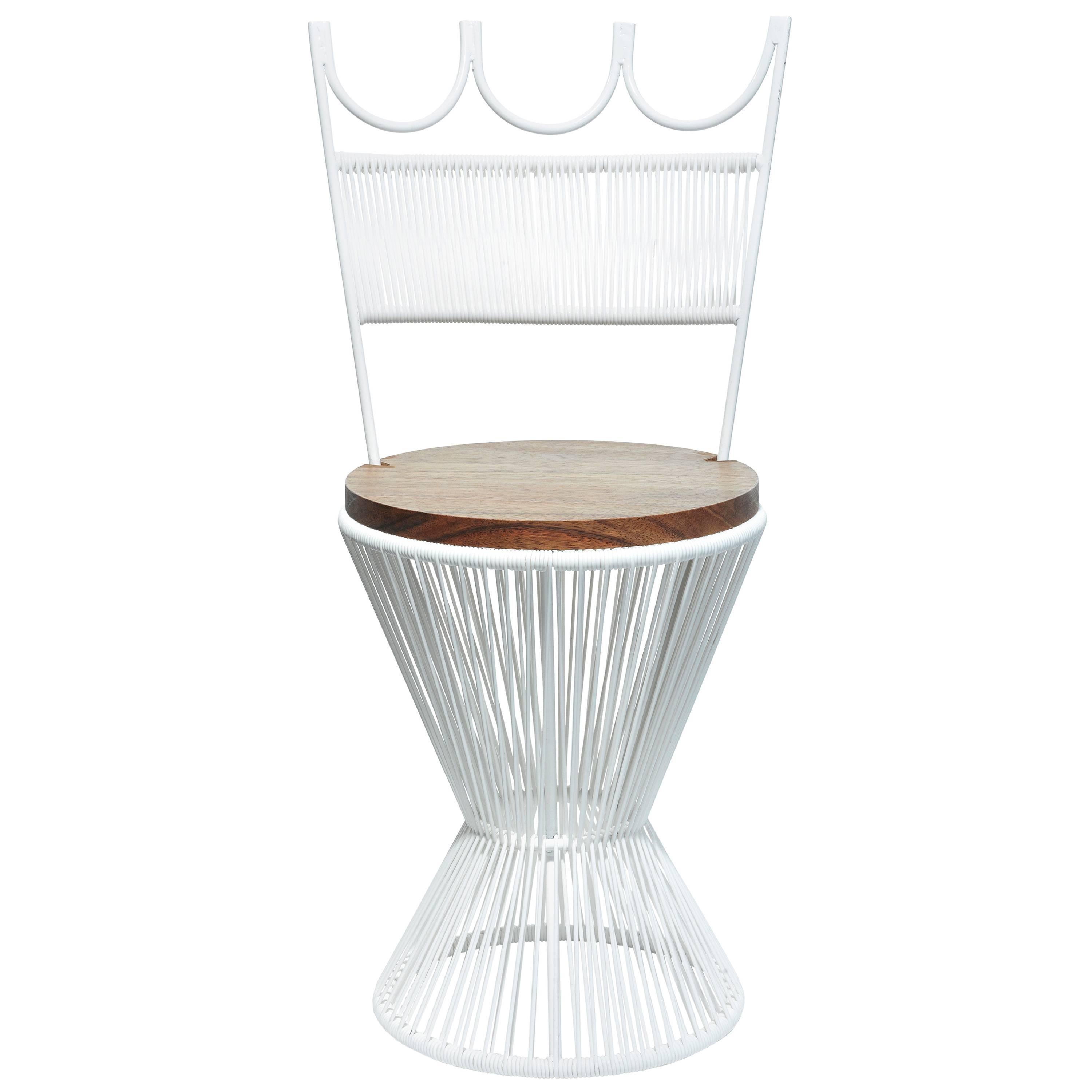 "Design Chess" Queen Chair by Mexa in White For Sale