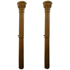 Two Tall 19th Century Cast Iron Columns
