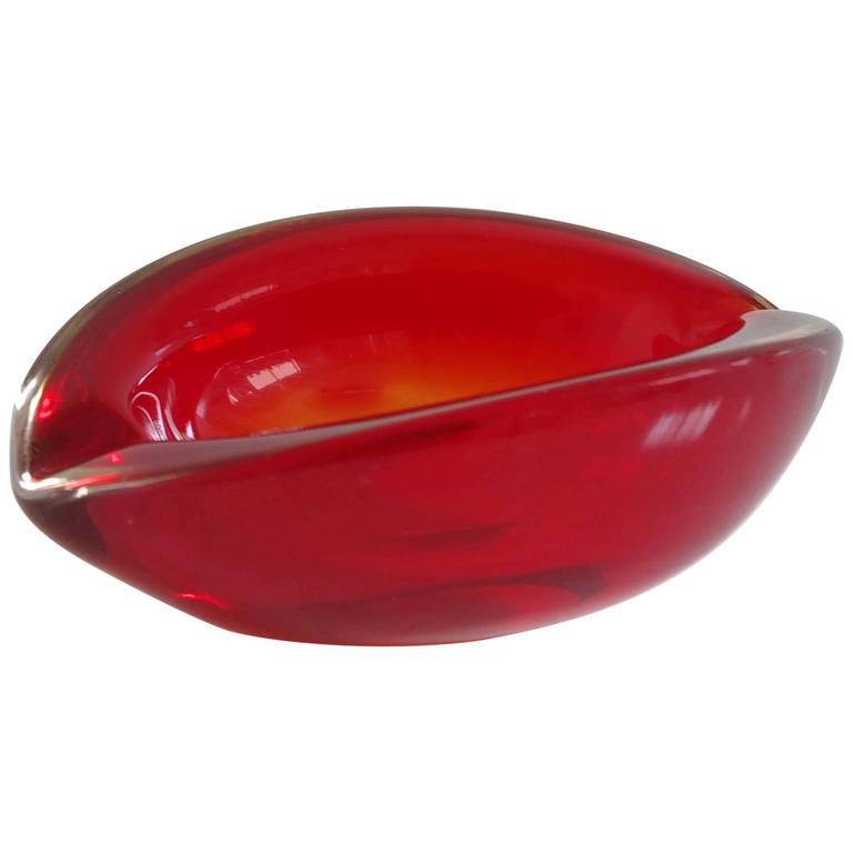 Italian Murano Glass Ashtray/Bowl For Sale at 1stdibs
