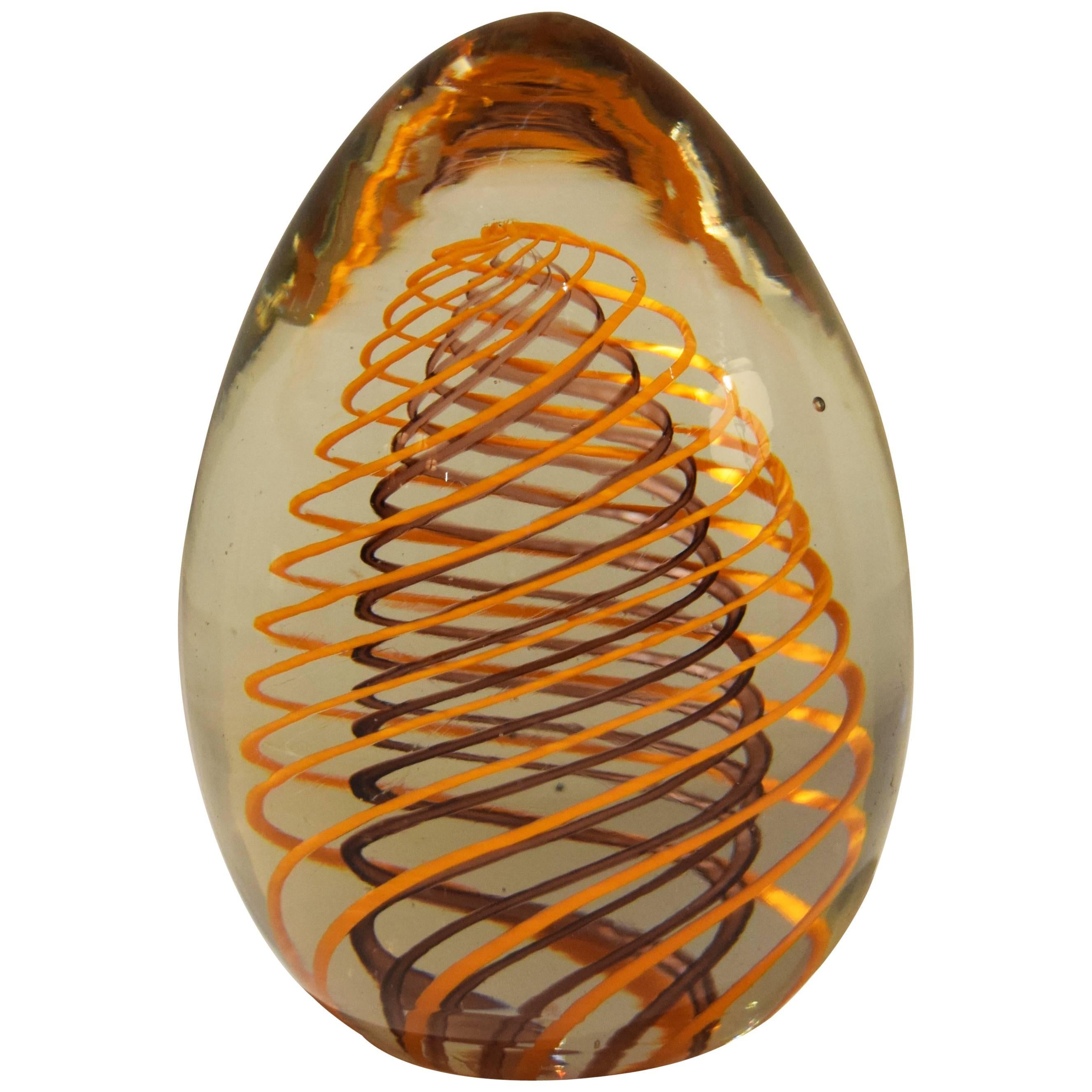 Venini Glass Paperweight For Sale