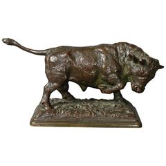 American Bronze Bull Signed by Edwin E. Codman