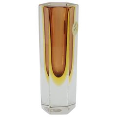 Italian Murano Glass Sommerso Vase by Mandruzzato 1