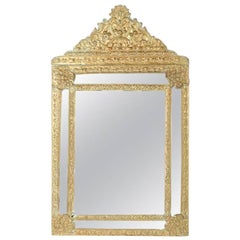 French Parclose Mirror in Brass