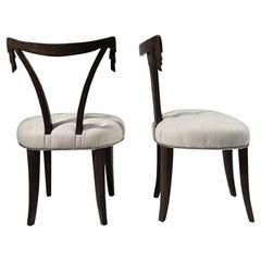 Pair of Grosfeld House Swag Back or Draped Occasional Chair, circa 1940s