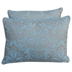Aquamarine Campanielle Patterned Fortuny Pillows 2