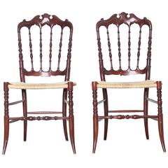 Antique ​19th Century Pair of ​Wooden Chiavari Chairs​
