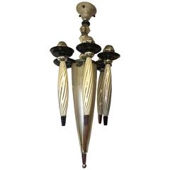  Murano Glass Six Arms Mirrored Chandelier