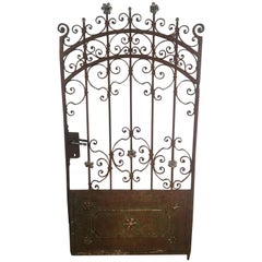 Decorative French Beaux Arts Wrought Iron Garden Gate