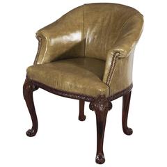 19th Century George II Style Carved Walnut Desk Chair