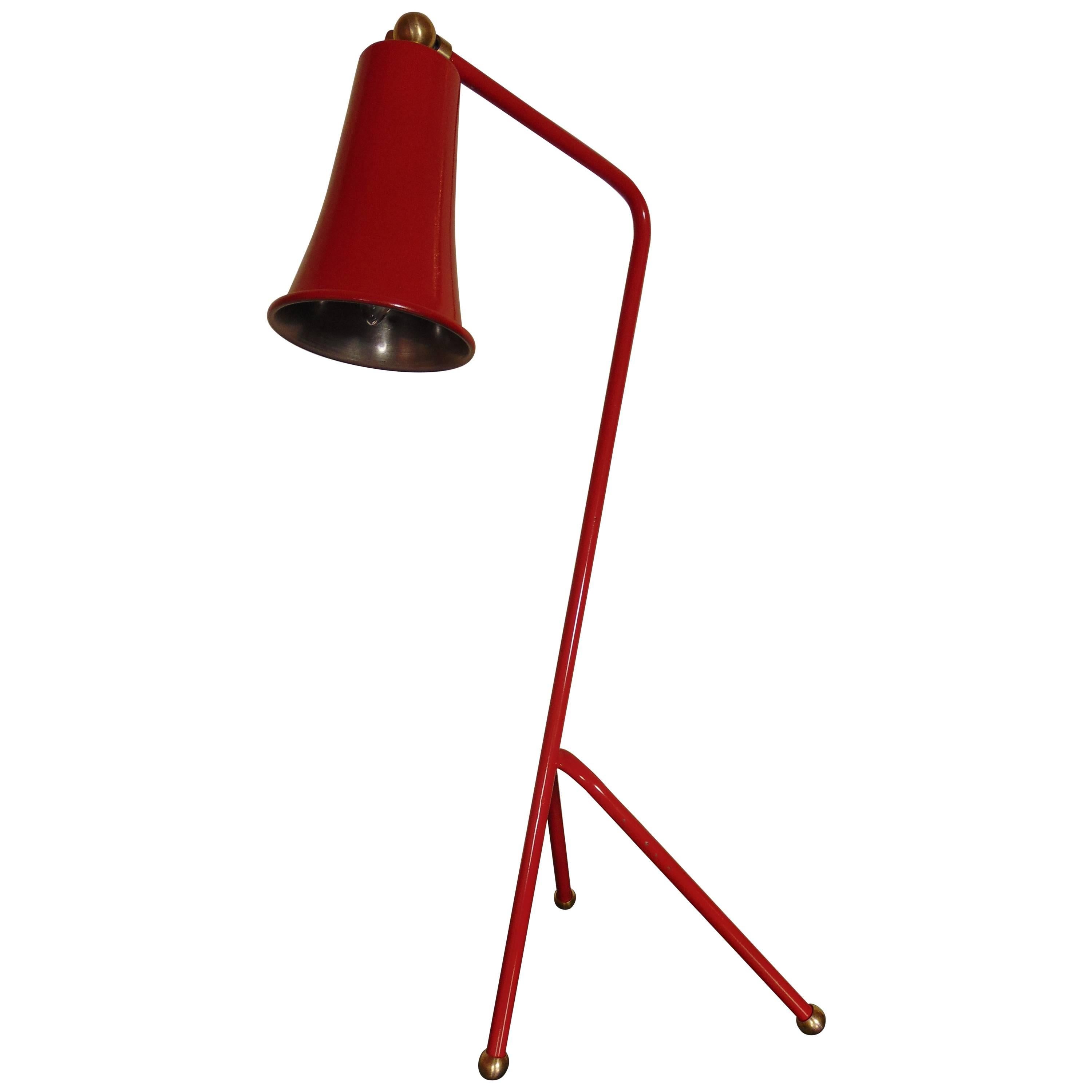 Vanguard Table Lamp, made in America, in Red by Lou Blass For Sale