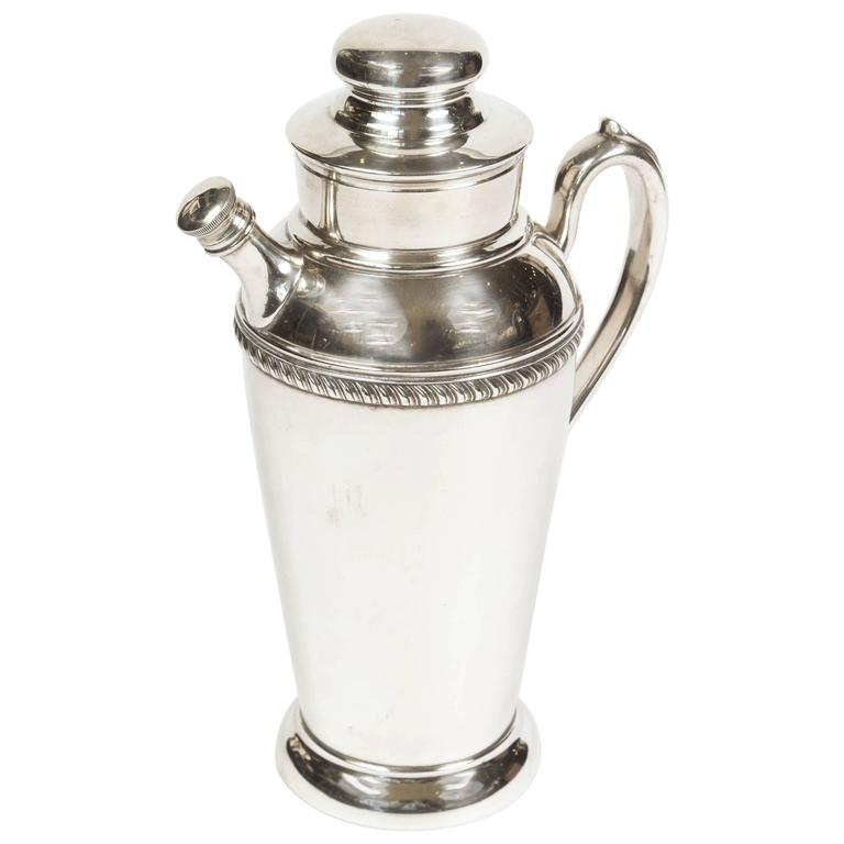 Vintage Silver Plate Cocktail Shaker. Pitcher Style W/ Pressure