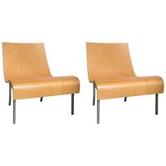 Pair of Molded Wood Chairs