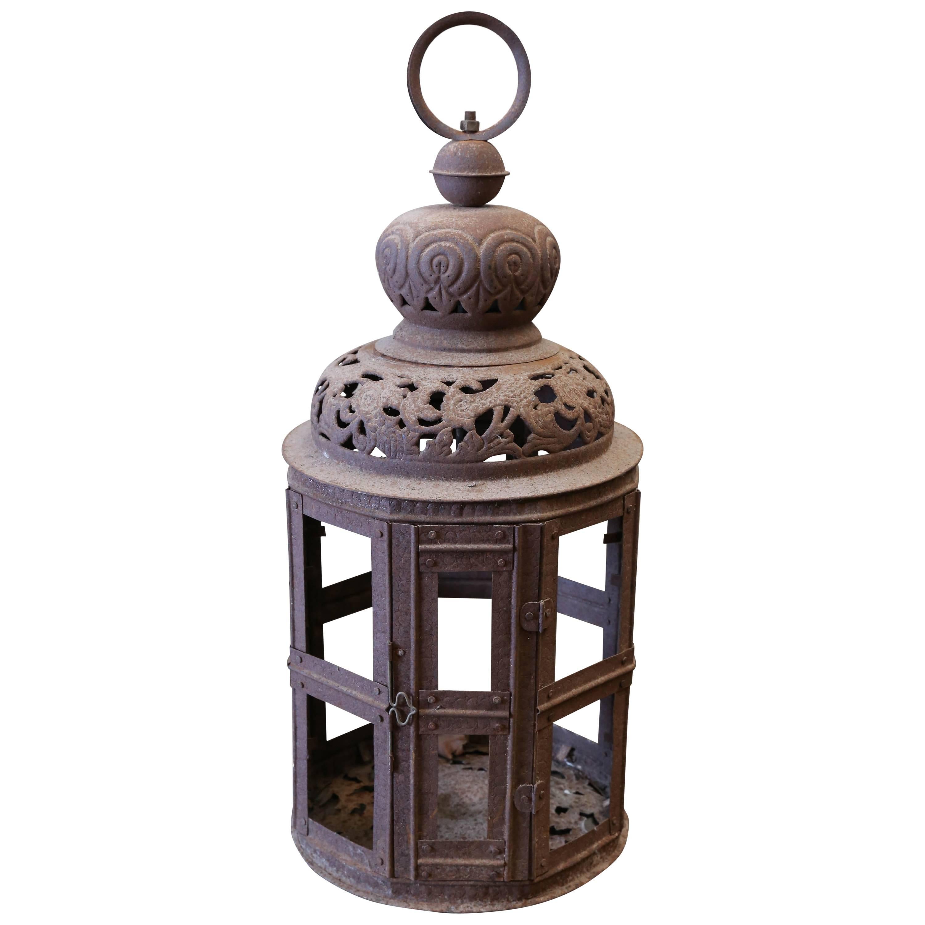 Decorative Pierced Metal Lantern