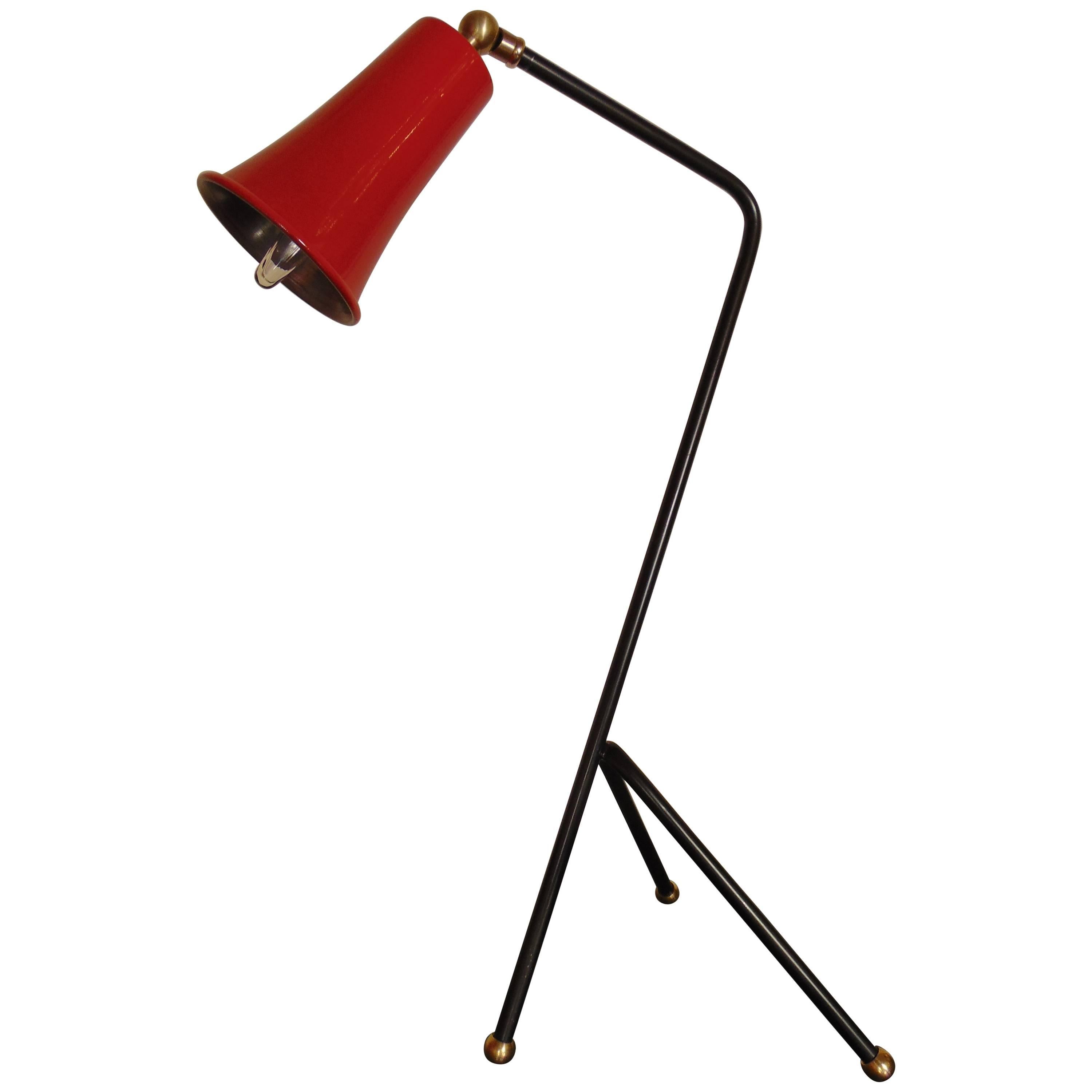 Vanguard Table Lamp 'Red and Black' by Lou Blass For Sale