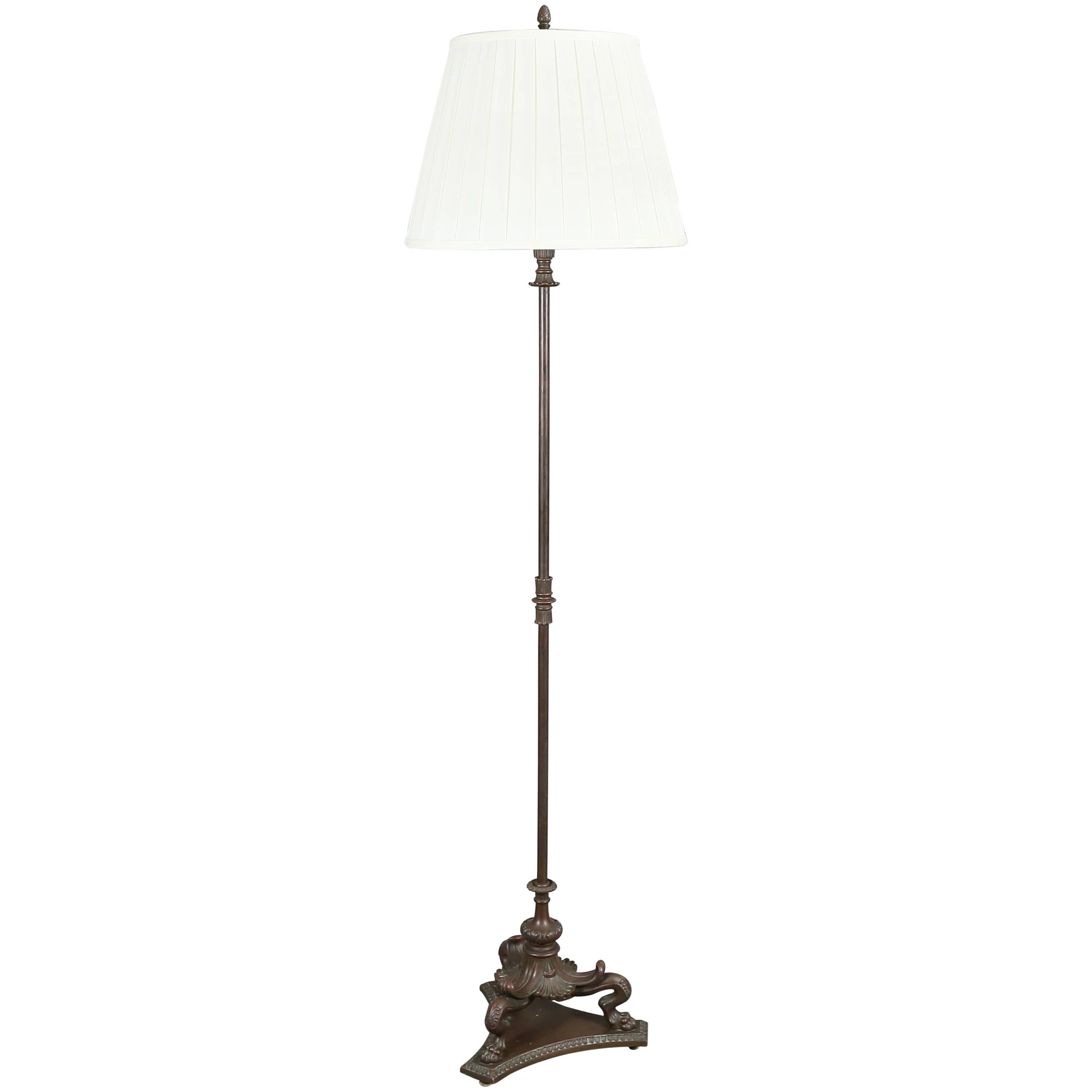 Etruscan Revival Bronze Floor Lamp