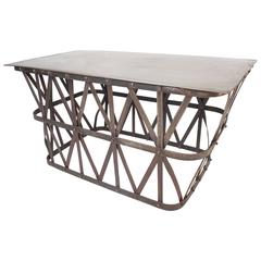 Vintage Industrial Metal Coffee Table
