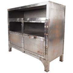 Vintage Industrial Two-Door Cabinet