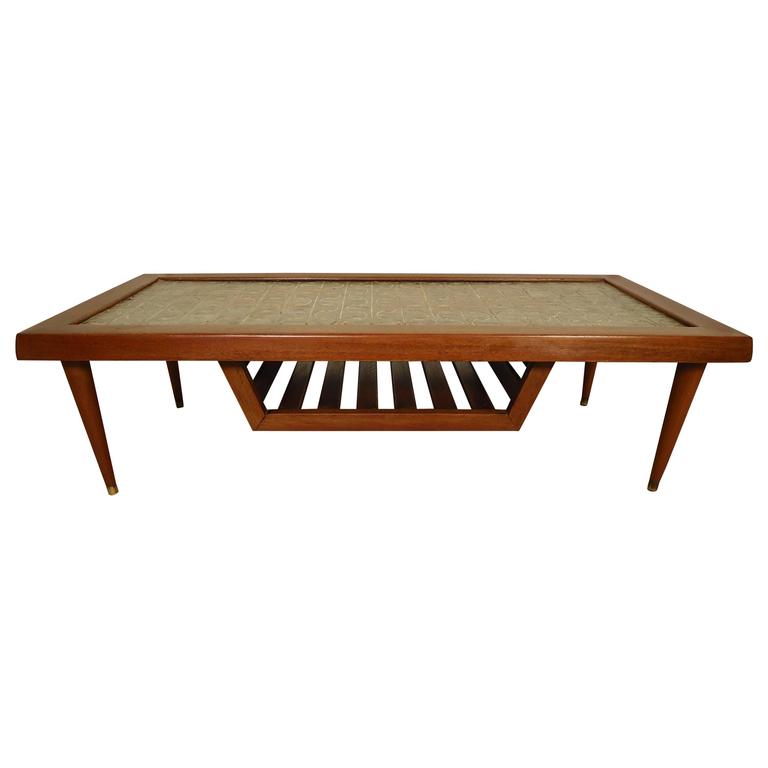 VintageModern TileTop Coffee Table at 1stDibs
