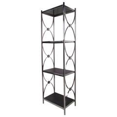 Contemporary Modern Decorative Chrome Etagere Display Shelf 12