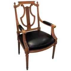 Carved Louis XVI Style Desk Chair