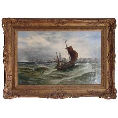 Original Oil Painting, Seascape, Artist Signed James Dufield Hardy