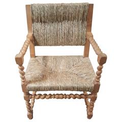 Vintage Spanish Rush Armchair 6