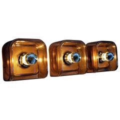 Three Guzzini New Old Stock 1970s Wall Lights 6