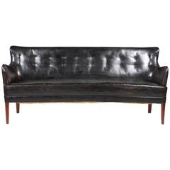 Sofa in Patinated Leather by Peter Hvidt 12