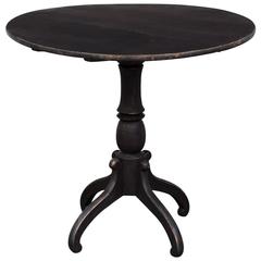 Table Side Swedish Round Black 1880s, Sweden