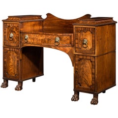 Regency Period Bow and Breakfront Mahogany Sideboard