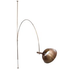 Vintage Ceiling to Floor Lamp by Florian Schulz with Adjustable Arc, Germany, 1970s