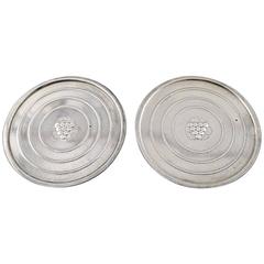 Georg Jensen, Two Coasters of Sterling Silver, 1933-1944