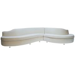 Regal Italian Curved Sofa