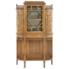Bruce Talbert, a Fine Oak and Glazed Standing Cabinet 6