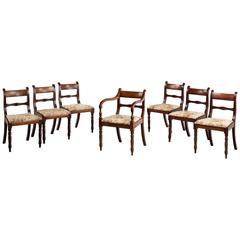 Set of Seven Regency Period Mahogany Chairs 5