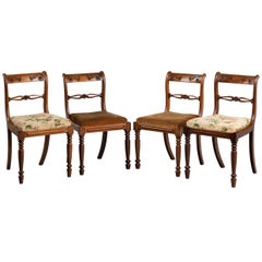 Set of Four Late Regency Period Mahogany Chairs