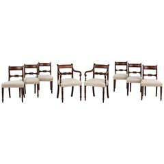 Set of Eight Regency Period Mahogany Chairs