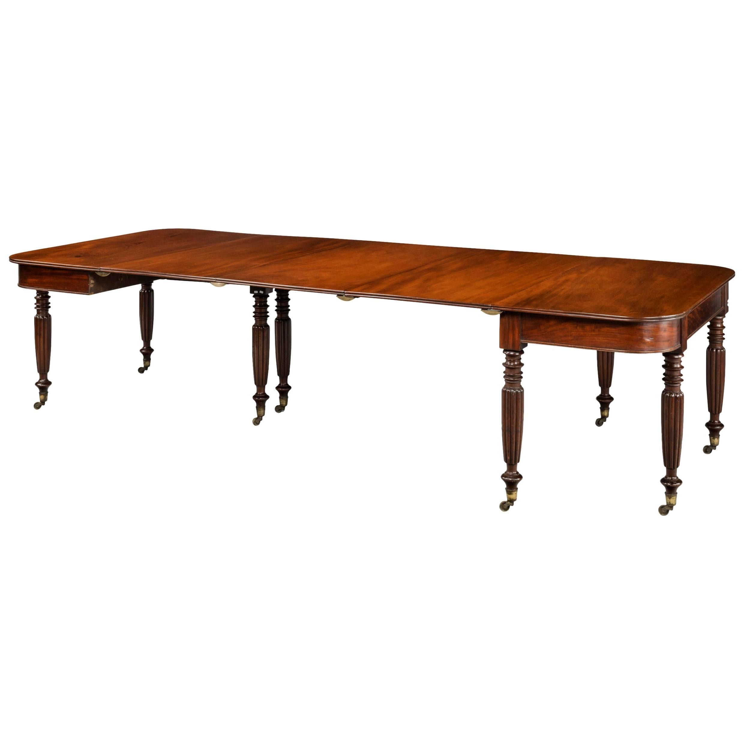 Late Regency Mahogany Two-Section Dining Table