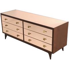Vintage Beautiful Pink Mirrored Dresser, 1960s