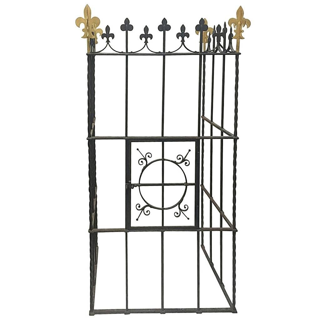 Wrought Iron Stove Guard by Awn Pugin