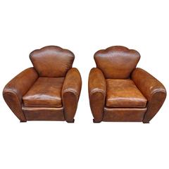Vintage Pair of French Clubchairs, circa 1930s