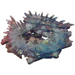 Susan Pelish Abstract Art Glass Bowl Sculpture 11